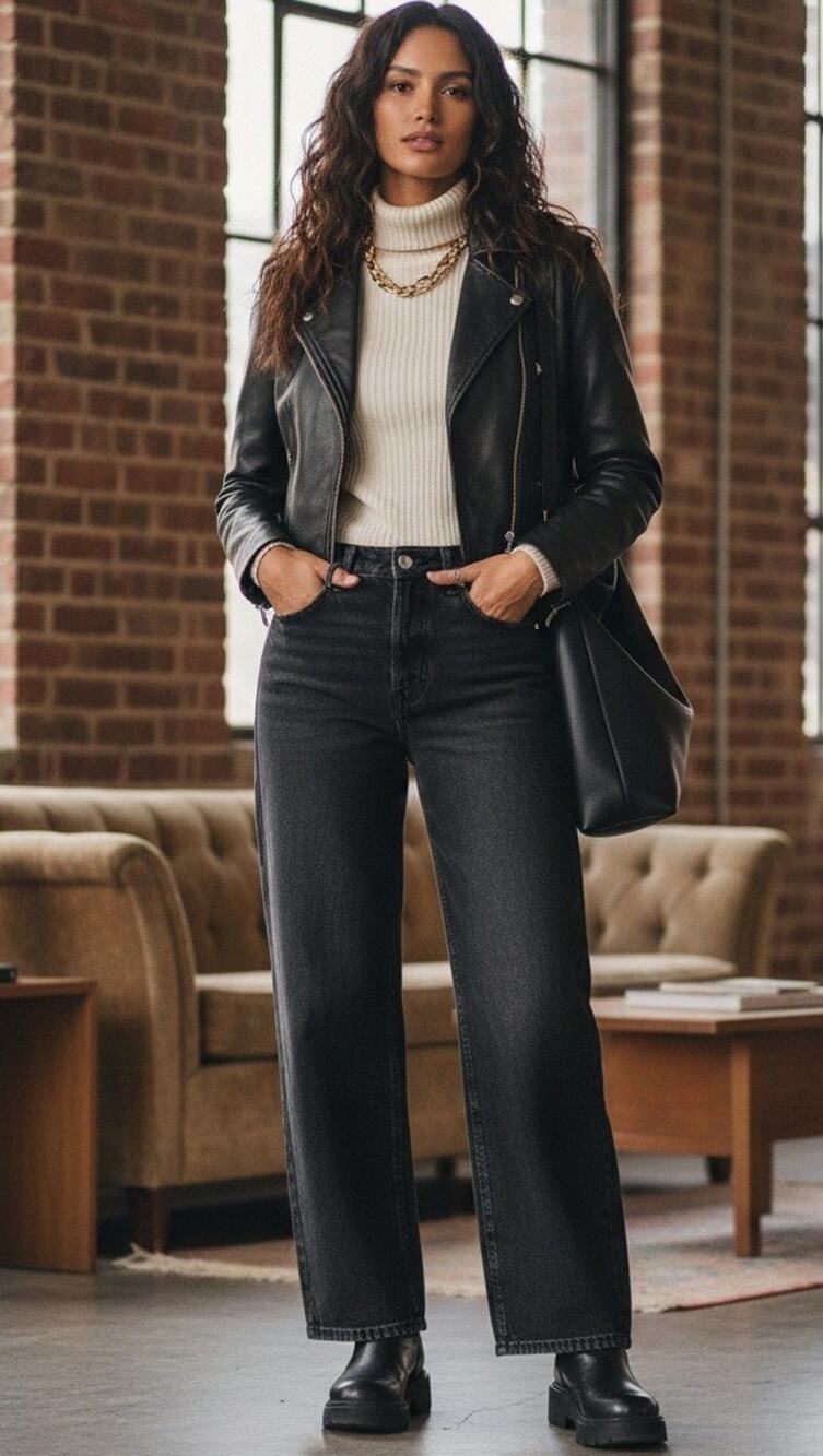 NWT Lee Heritage High Rise Wide Leg Black Denim Jeans SZ 8